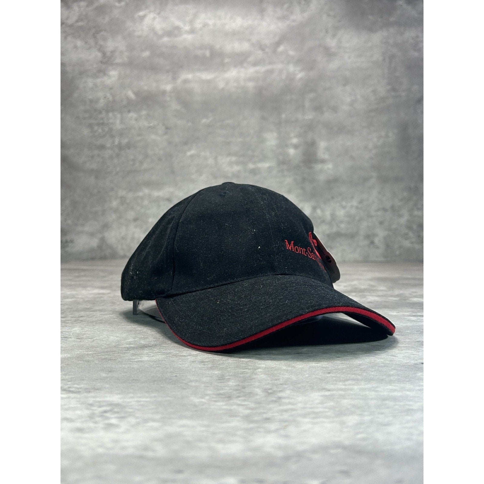 Vintage Mont Saint-Anne Ski Resort Embroidered Spellout Strapback Hat OSFA