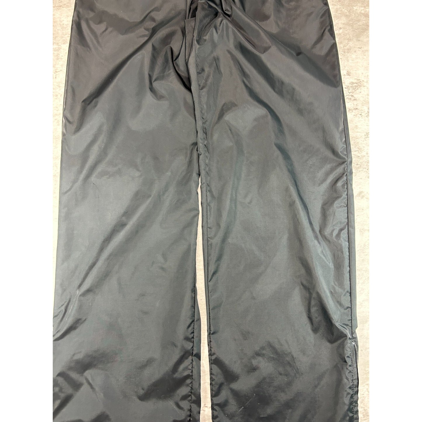 Vintage 90s Brooks Two Tone Embroidered Logo Nylon Track Pants Size Small Black