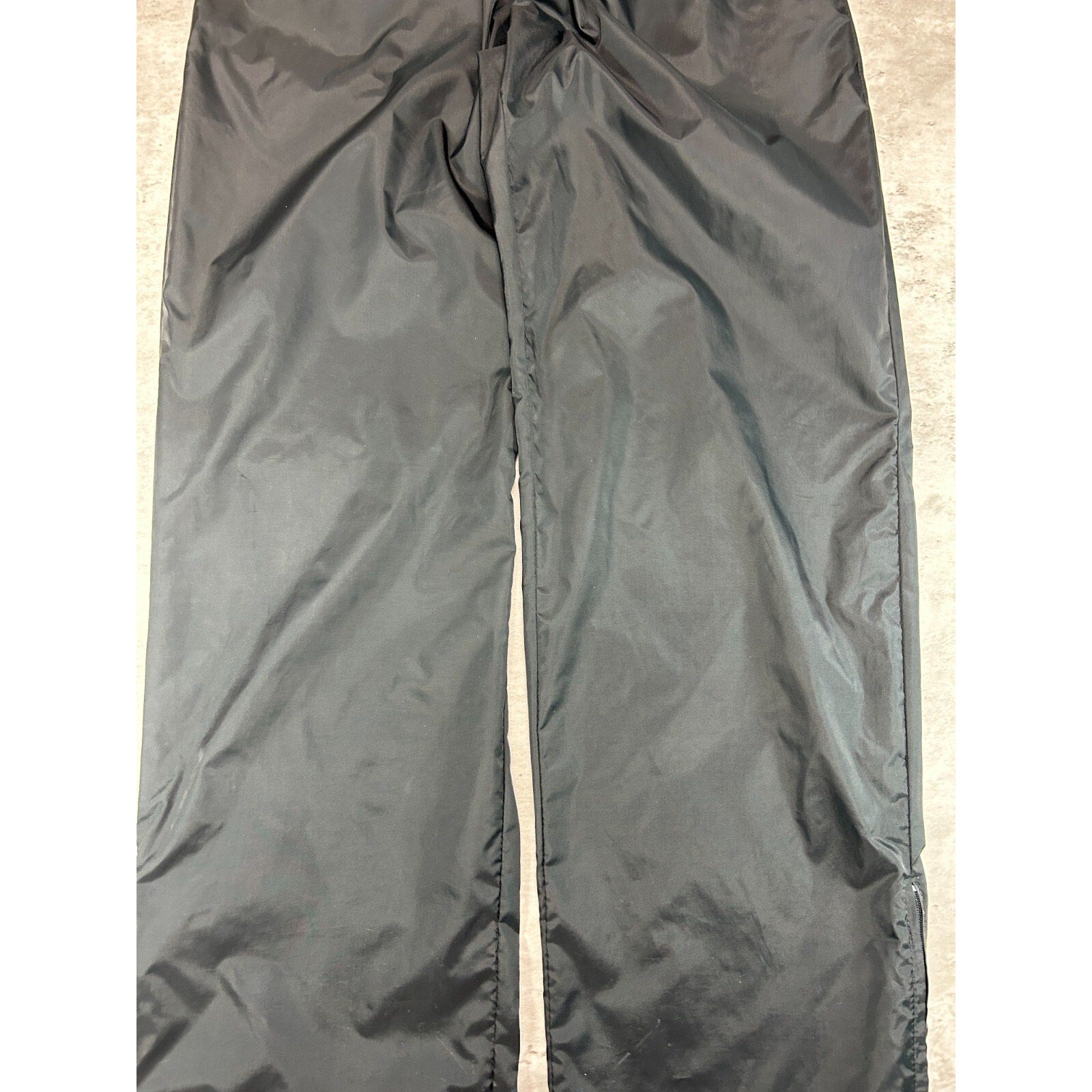 Vintage 90s Brooks Two Tone Embroidered Logo Nylon Track Pants Size Small Black