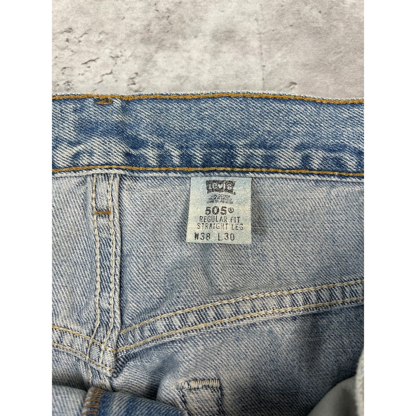 Vintage 90s Levis 505 Red Tab Light Wash Denim Pants Size 36 Blue