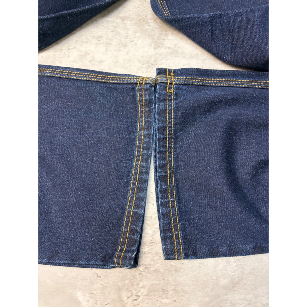 Vintage Y2K Womens Johnny Blaze Embroidered Dark Wash Denim Pants Size 28x29