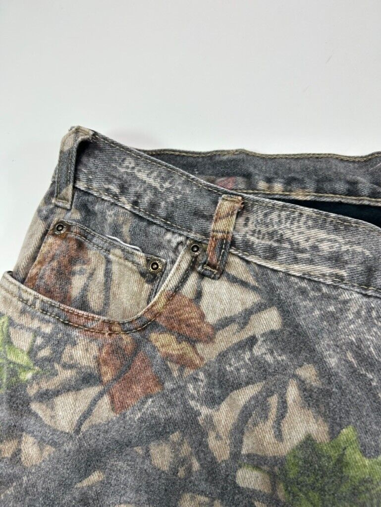 Vintage Big Bill Fleece Lined Wood N Trail Tree Camo Hunting Pants Size 36