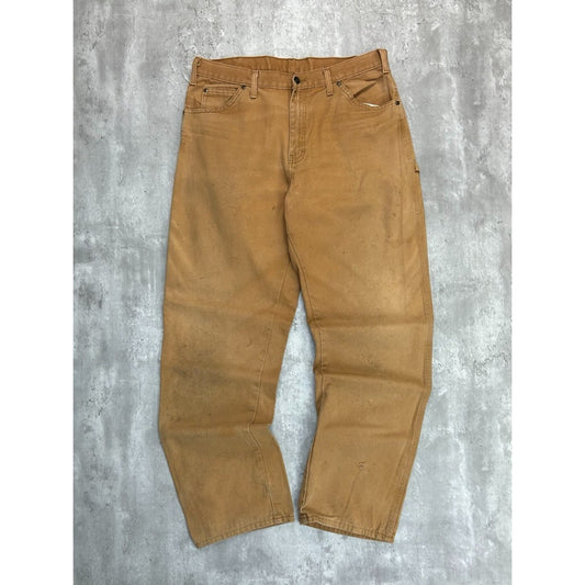 Vintage Dickies Canvas Workwear Carpenter Pants Size 36 Beige