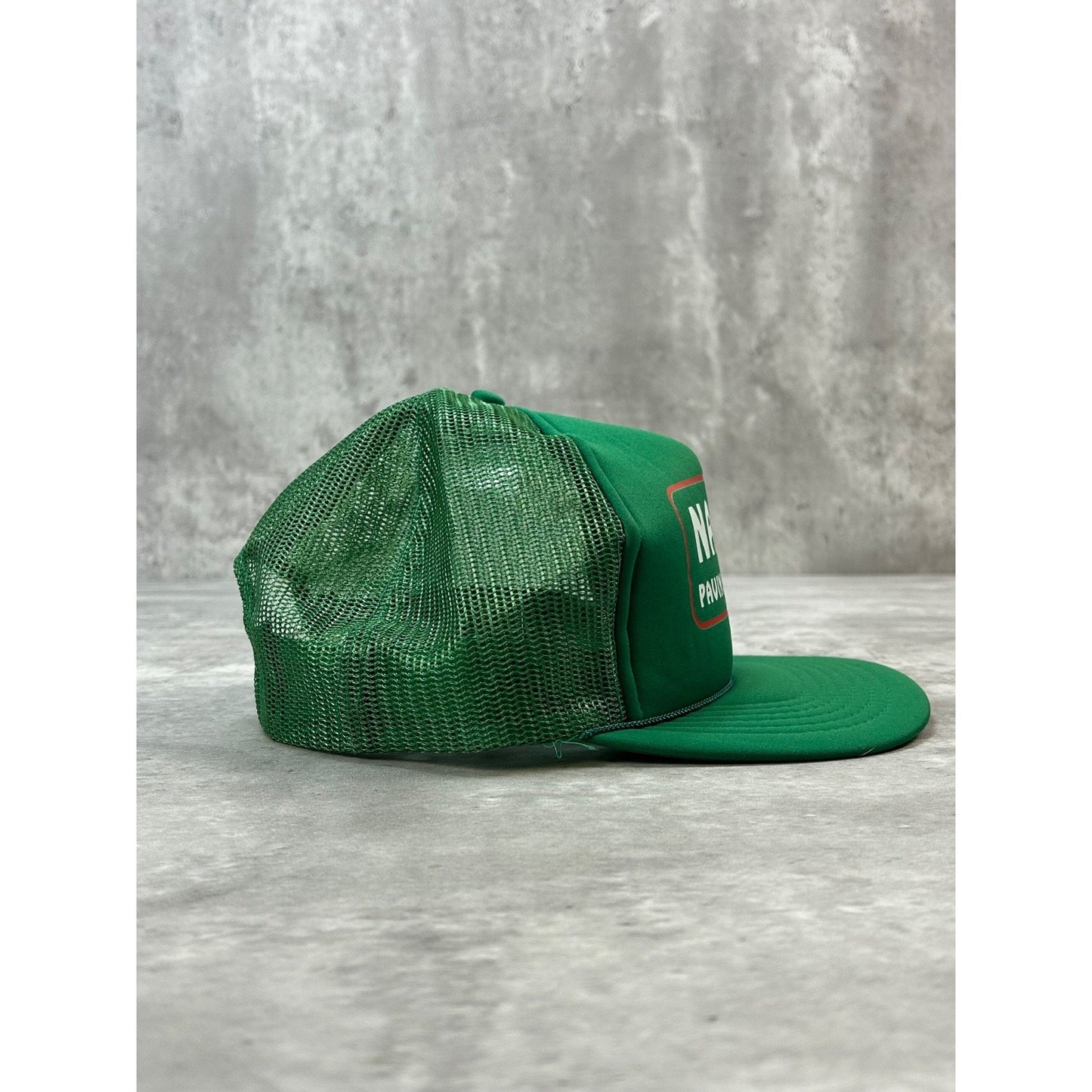 Vintage 90s Nagle Paving Company Graphic Spellout Trucker Snapback Hat OSFA