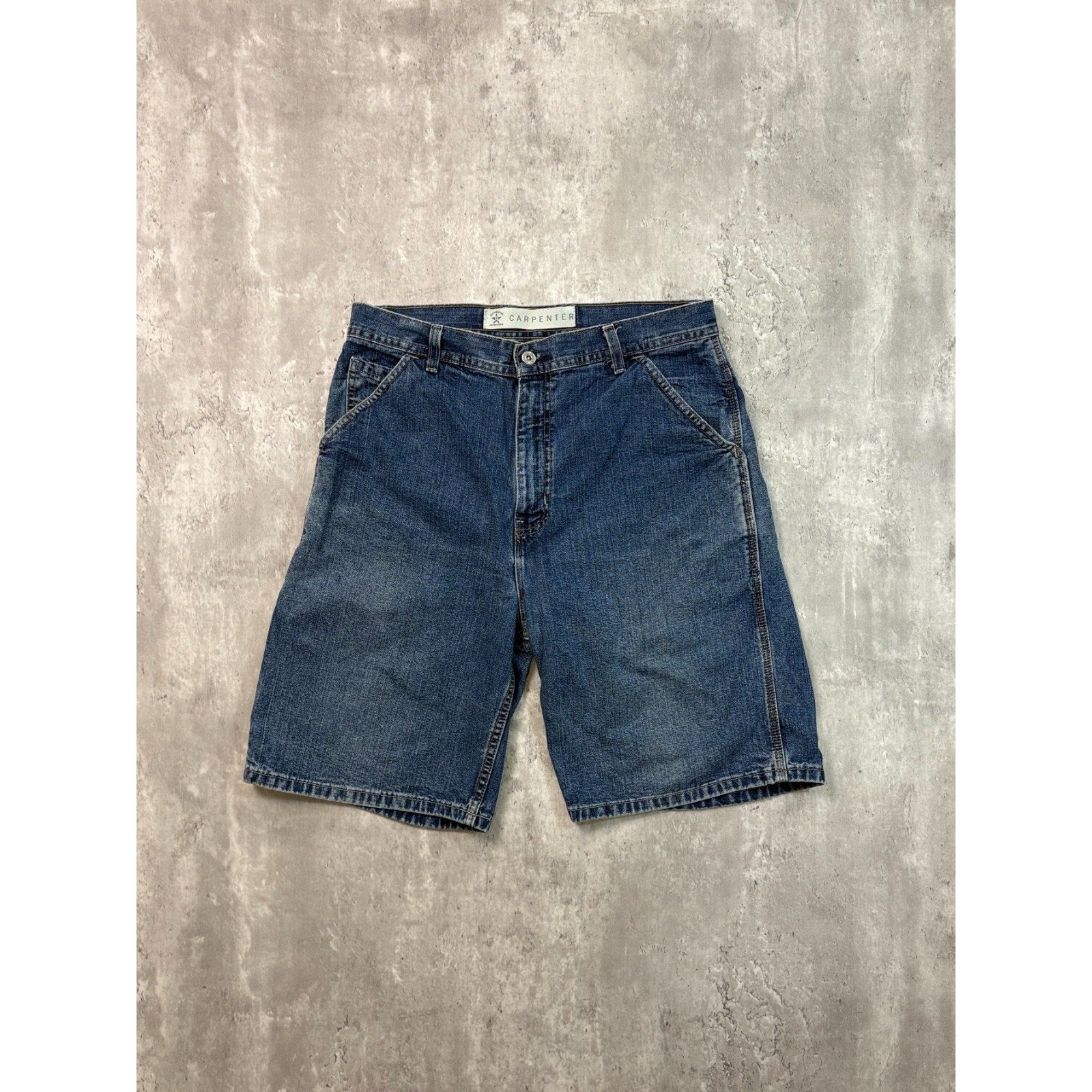 Vintage Arizona Jeans Co. Dark Wash Denim Carpenter Shorts Size 32