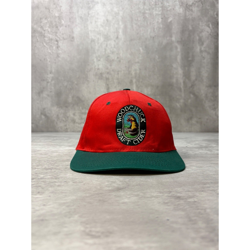 Vintage Woodchuck Draft Cider Beer Promo Embroidered Snapback Hat OSFA