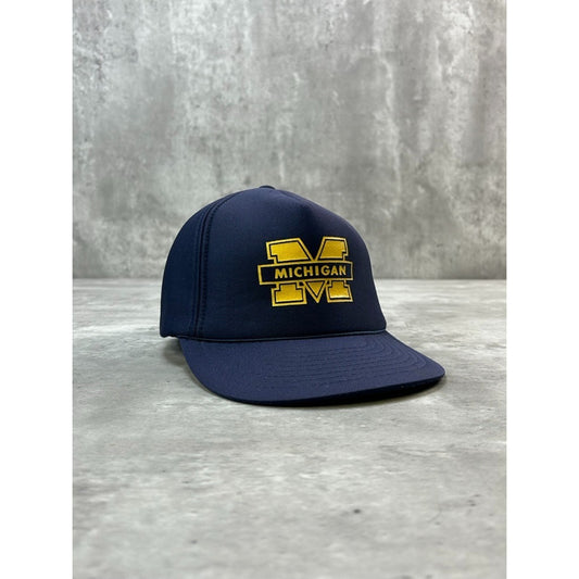 Vintage 90s Michigan Wolverines NCAA Graphic Logo Snapback Hat OSFA