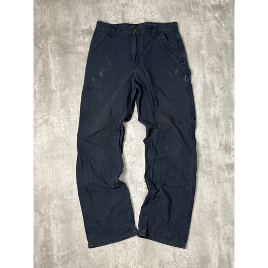 Vintage Carhartt Canvas Loose Original Fit Workwear Carpenter Pants Size 33