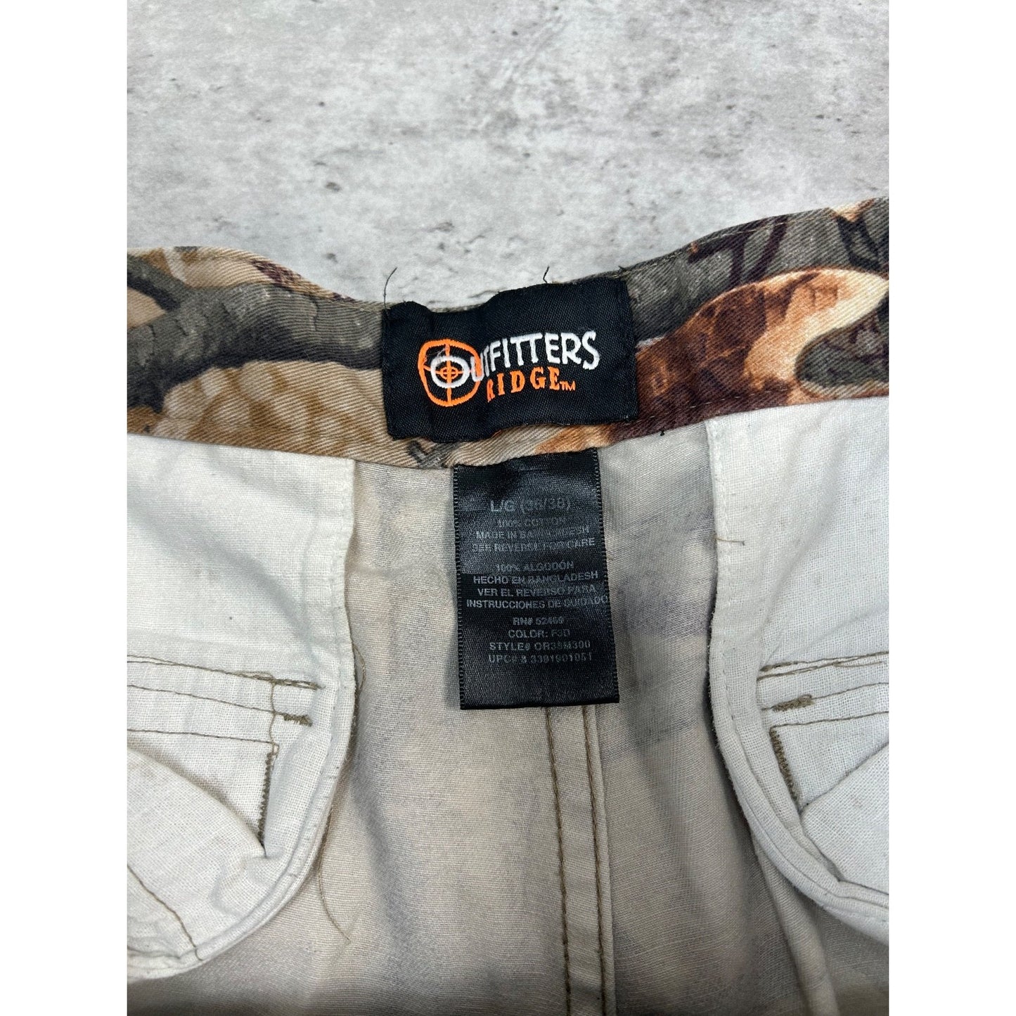 Vintage Fusion 3-D Tree Camo Utility Cargo Hunting Pants Size 38