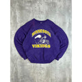 Vintage 90s Minnesota Vikings NFL Helmet Graphic Football Sweatshirt Size XL