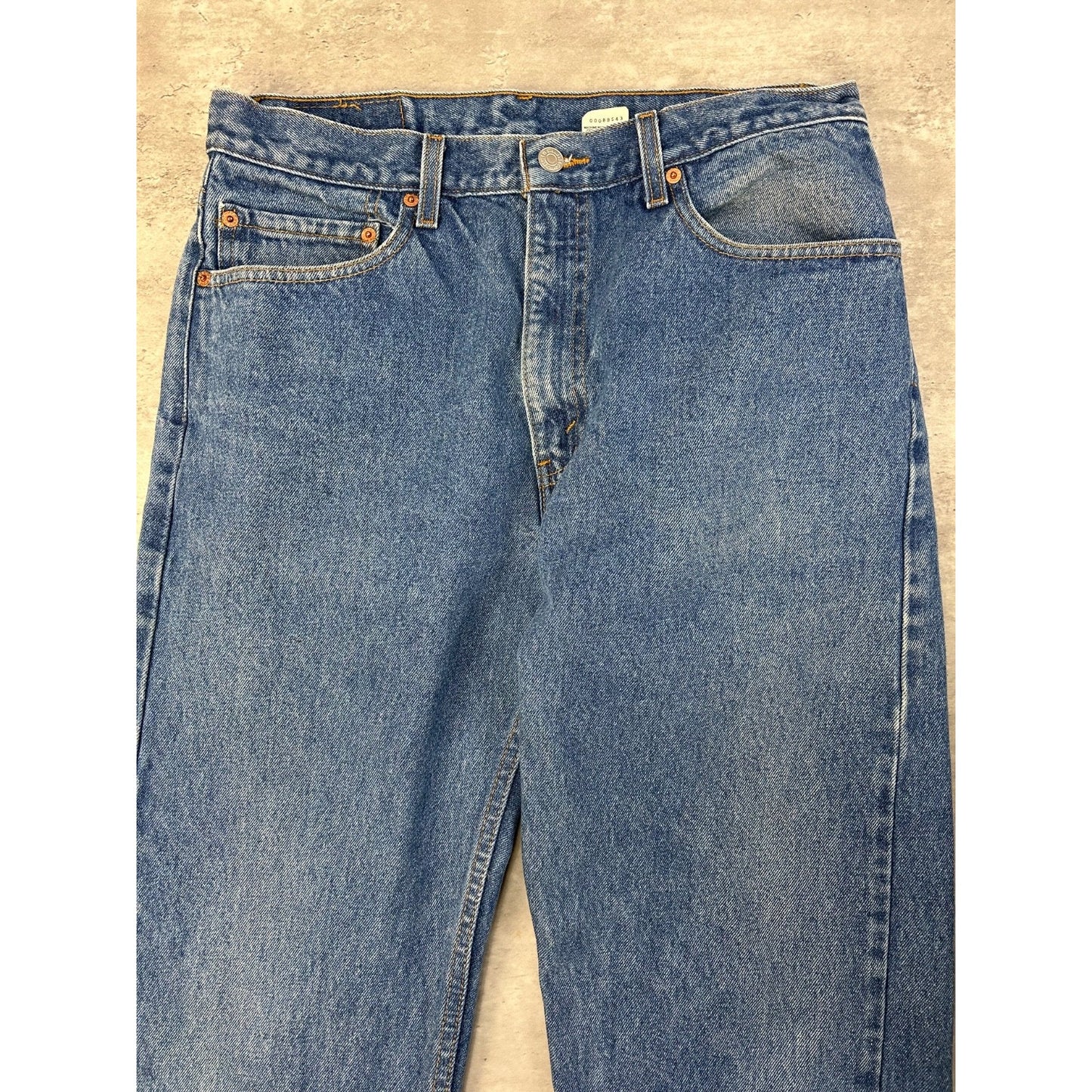 Vintage 90s Levis 550 Red Tab Straight Fit Dark Wash Denim Pants Size 33
