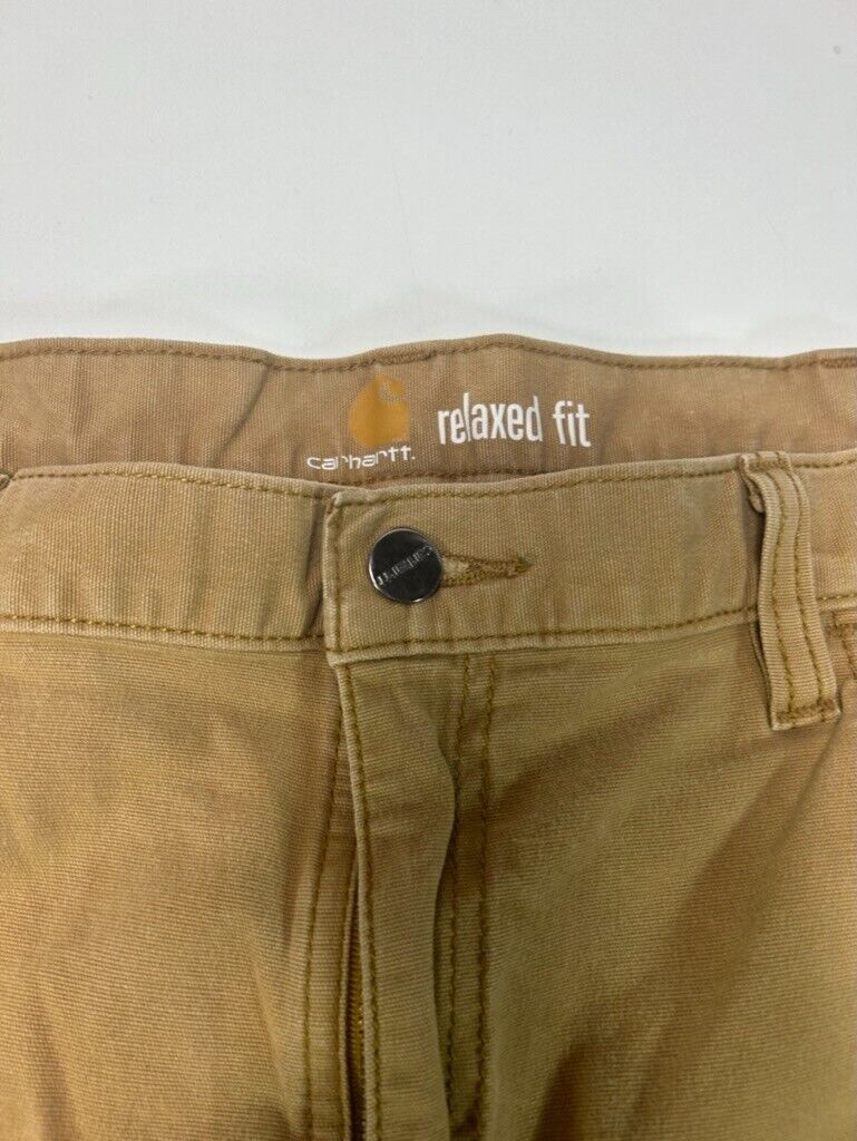 Carhartt Relaxed Fit Canvas Workwear Five Pocket Pants Size 37 Tan