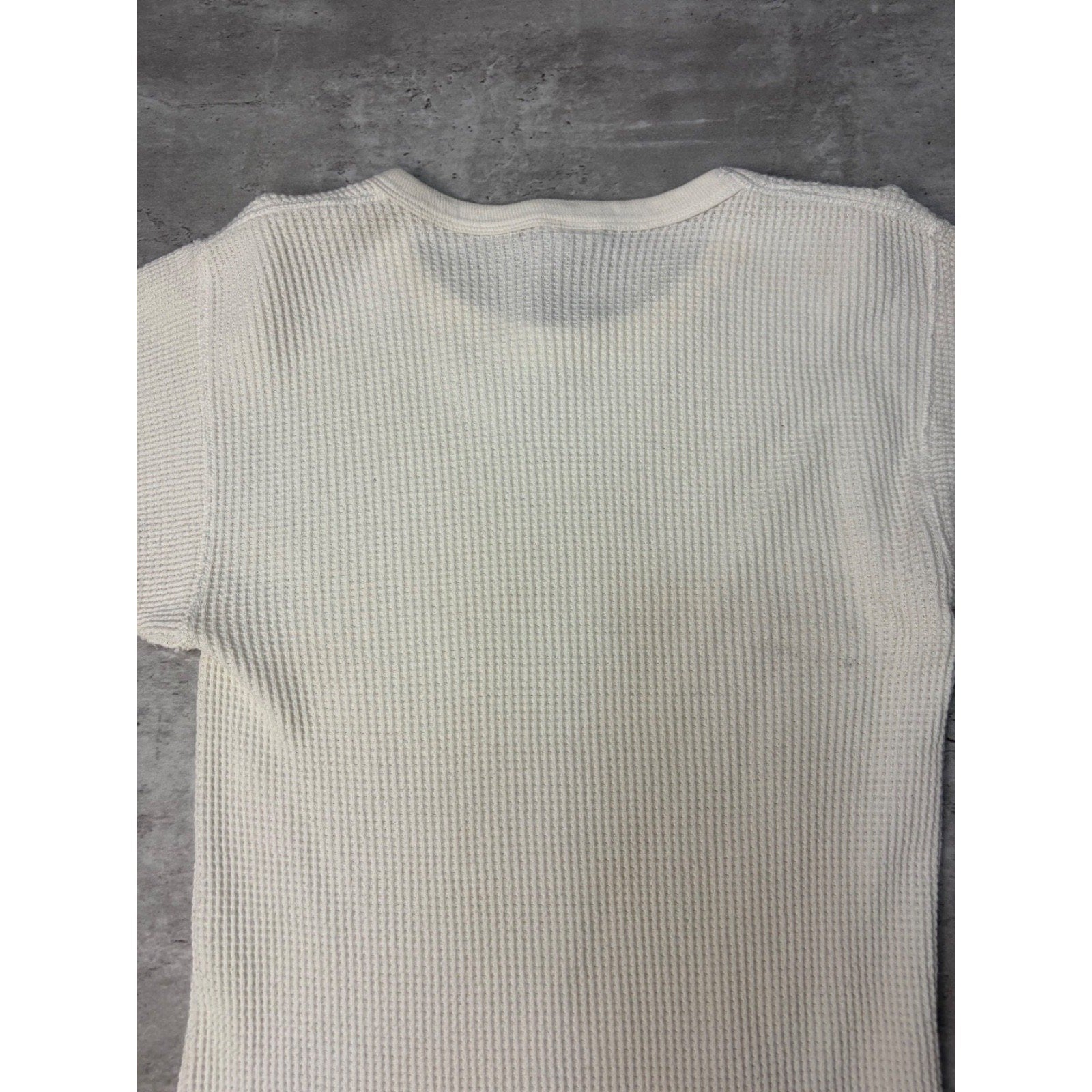 VTG 1970s Northwest Cotton Waffle Print Thermal Long Sleeve T-Shirt Size Medium