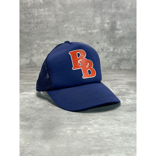 Vintage 80s/90s BB Graphic Trucker Snapback Hat OSFA Blue