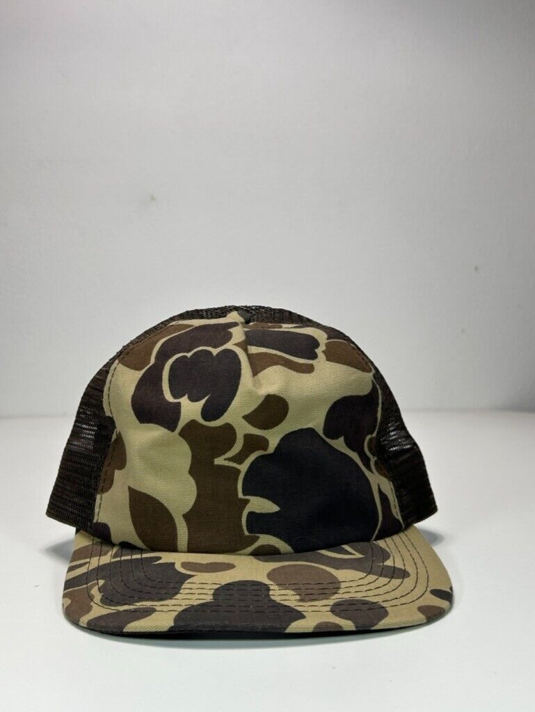 Vintage 80s/90s Duck Camo Trucker Snapback Hat OSFA