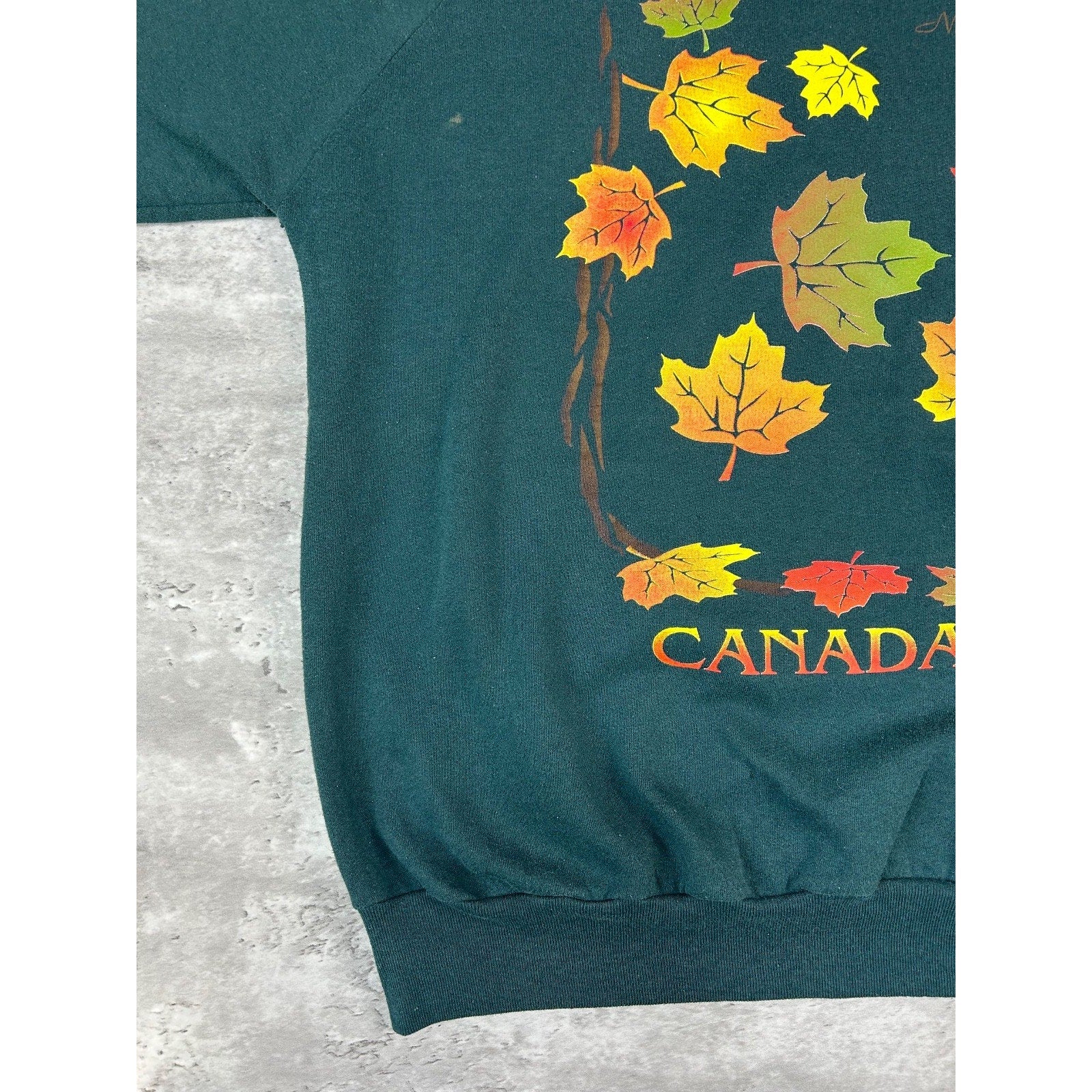 Vintage 90s Niagara Falls Leafy Graphic Destination Crewneck Sweatshirt Sz Large