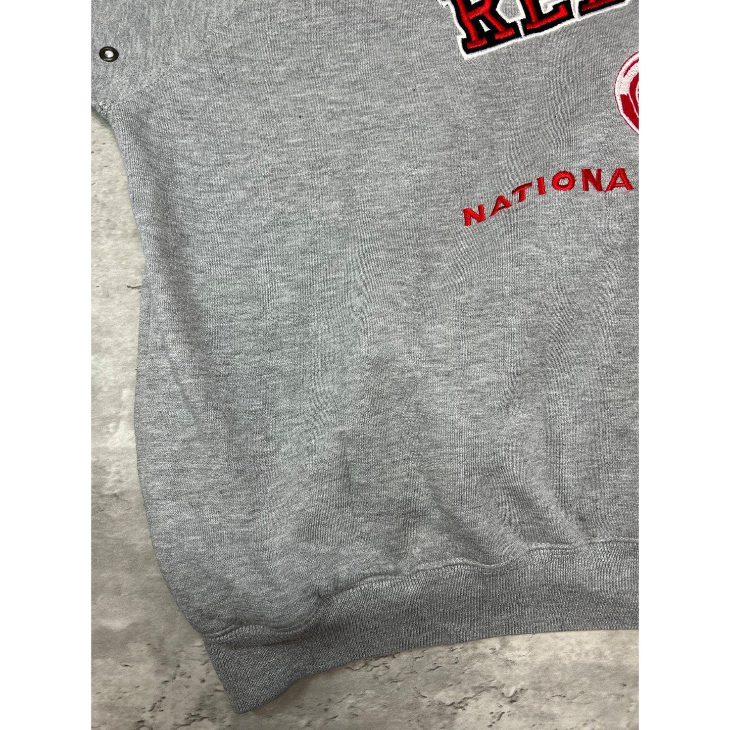 Vintage Detroit Red Wings NHL Embroidered Logo Hooded Sweatshirt Size XL