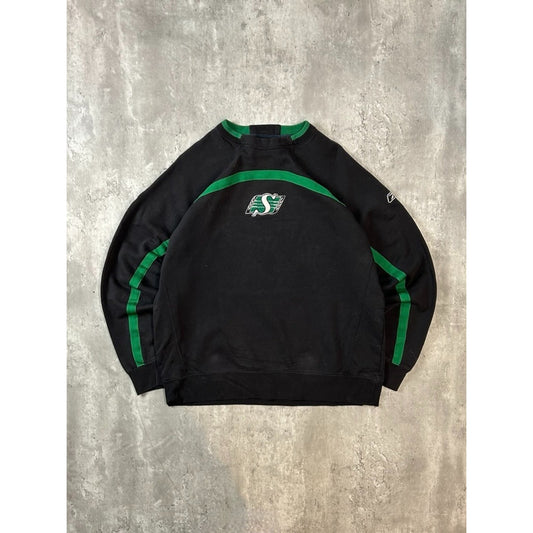 Vintage Saskatchewan Roughriders CFL Embroidered Reebok Sweatshirt Size Medium