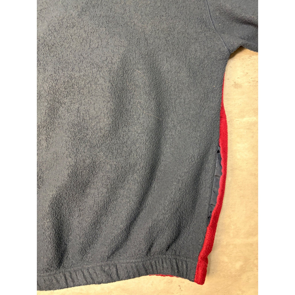 Vintage Bugle Boy Company Two Tone 1/2 Zip Fleece Sweatshirt Size Large
