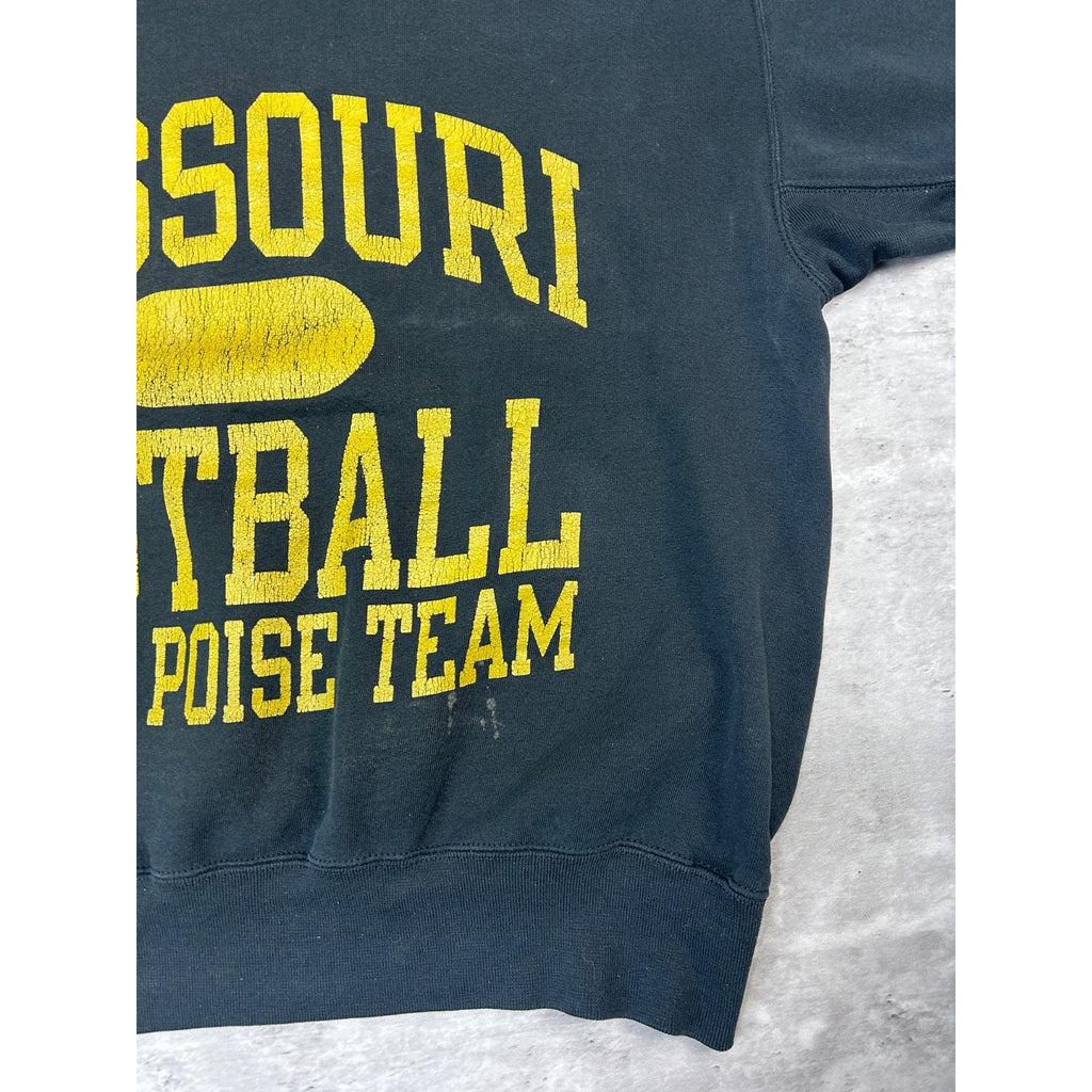 Vintage 90s Missouri Football NCAA Collegiate Spellout Sweatshirt Size XL