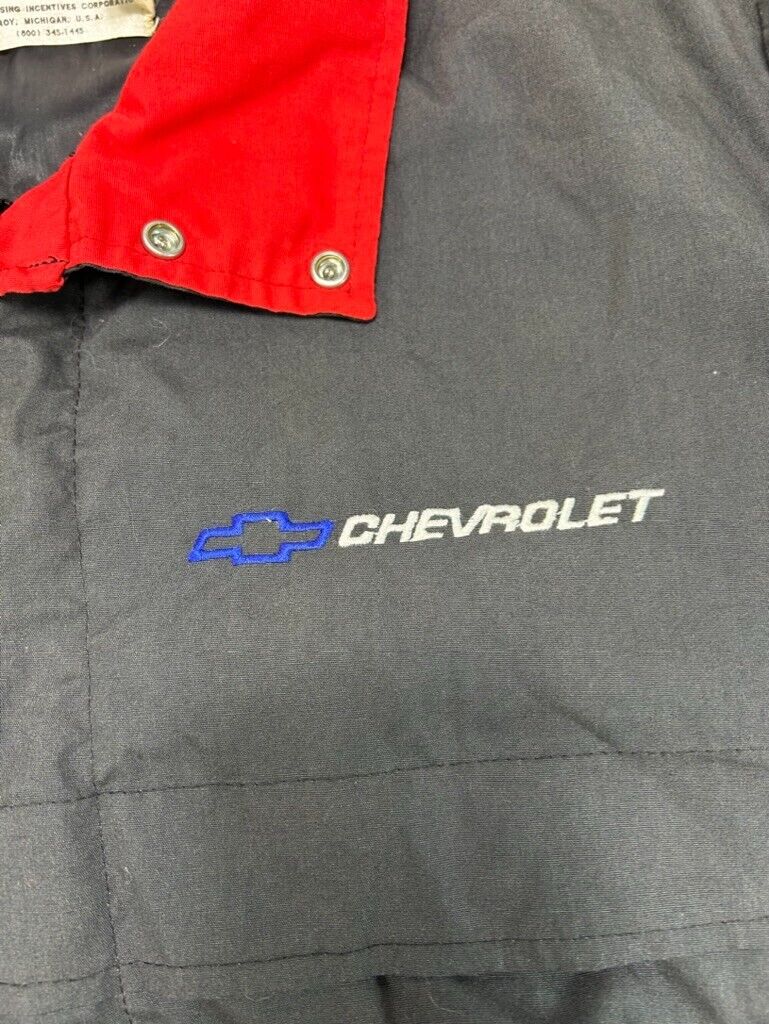 Vintage 80s Chevrolet The Heartbeat Of America Nylon Bomber Jacket Size Small