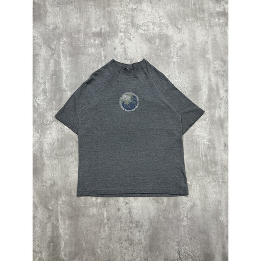 Vintage 90s Stussy International Circle Spellout Graphic T-Shirt Size Medium