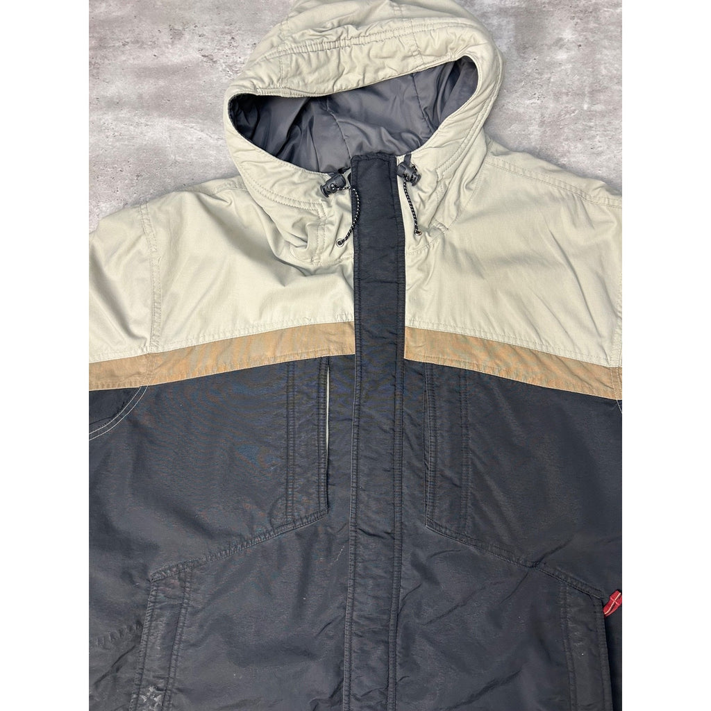 Vintage 2000s Nike Embroidered Swoosh Insulated Full Zip Hooded Jacket Size XL