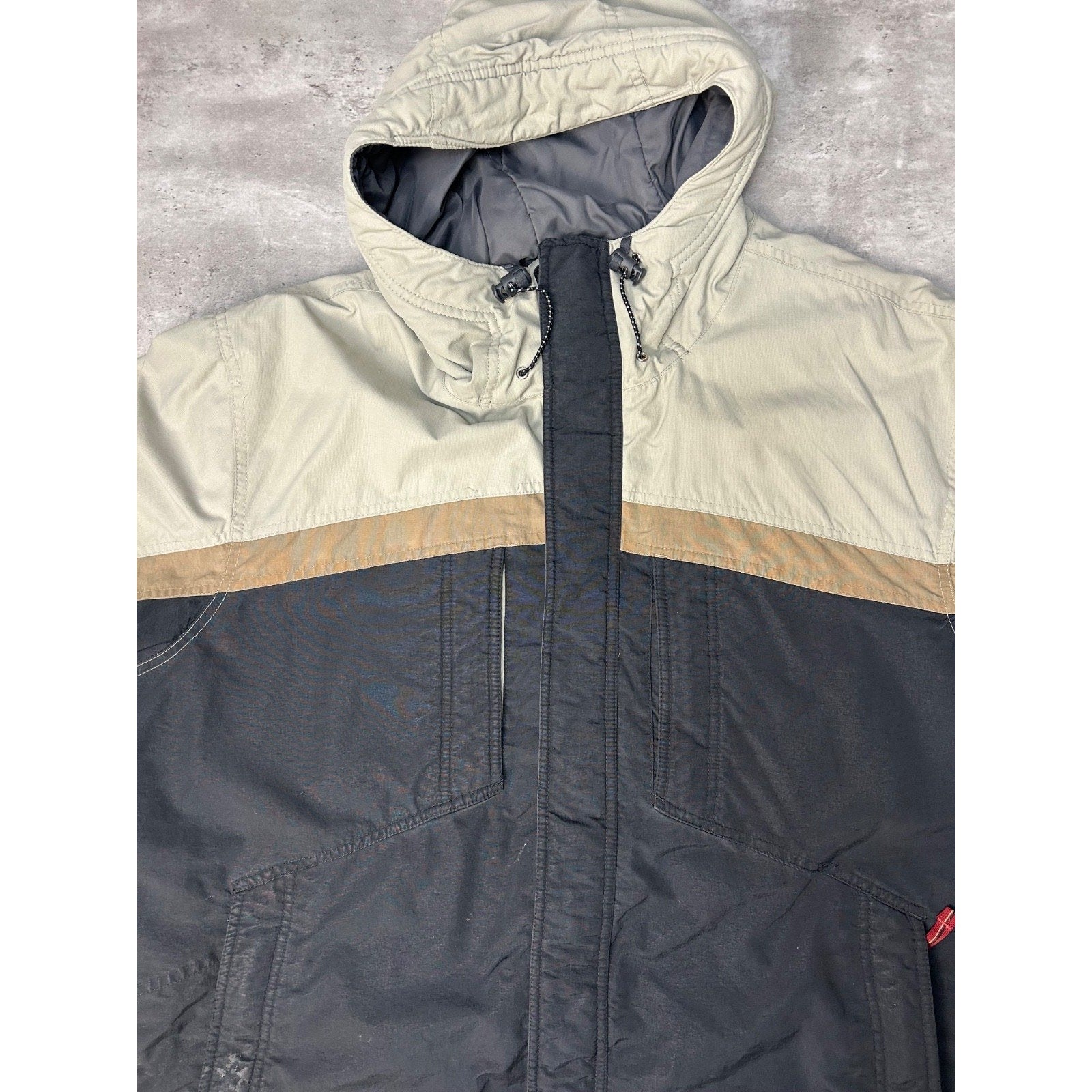 Vintage 2000s Nike Embroidered Swoosh Insulated Full Zip Hooded Jacket Size XL