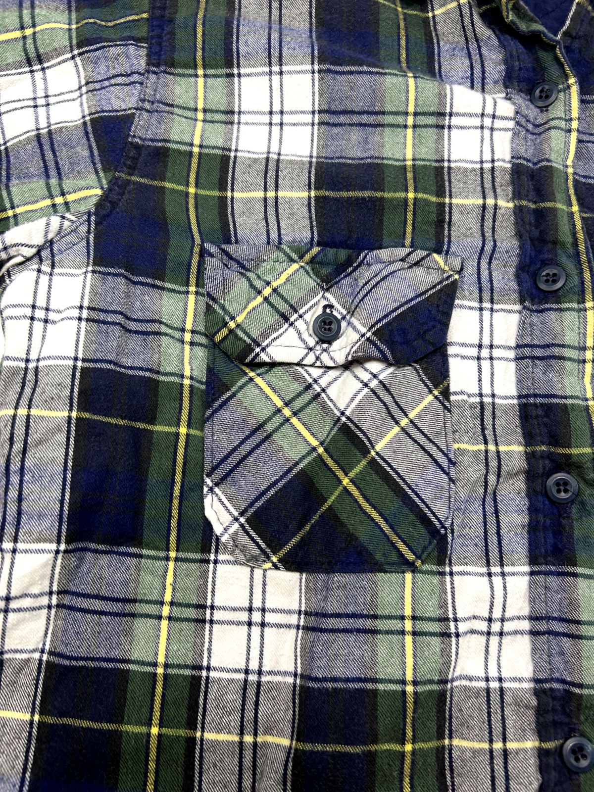 Vintage 90s LL Bean Thinsulate Double Pocket Plaid Button Up Shirt Size Small