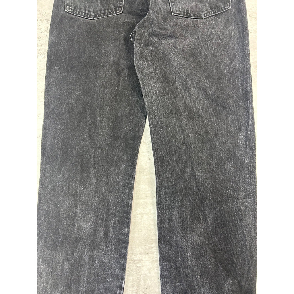 Vintage 90s Rustler Black Denim Straight Leg Pants Size 33