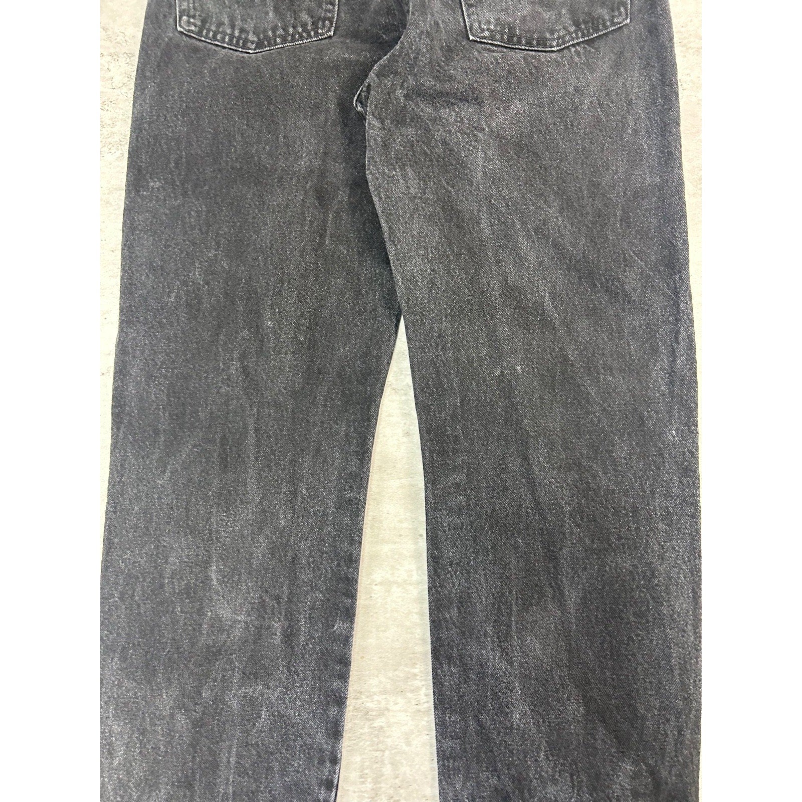 Vintage 90s Rustler Black Denim Straight Leg Pants Size 33