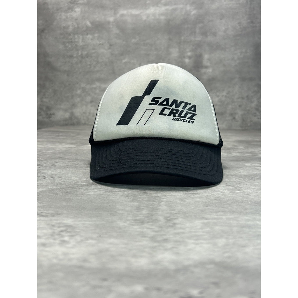 Vintage 90s Santa Cruz Bicycles Graphic Spellout Trucker Snapback Hat OSFA
