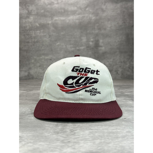 Vintage 90s CHL Memorial Cup Go Get The Cup Embroidered Hockey Snapback Hat OSFA