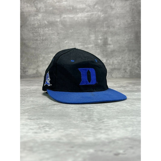 Vintage 90s Duke Blue Devils NCAA Embroidered Logo Fitted Hat Size 7
