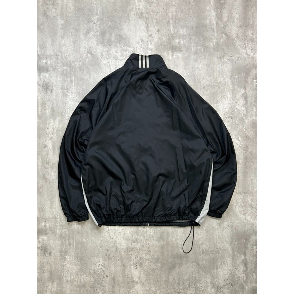 Vintage Adidas Embroidered Logo Nylon Full Zip Windbreaker Jacket Size XL