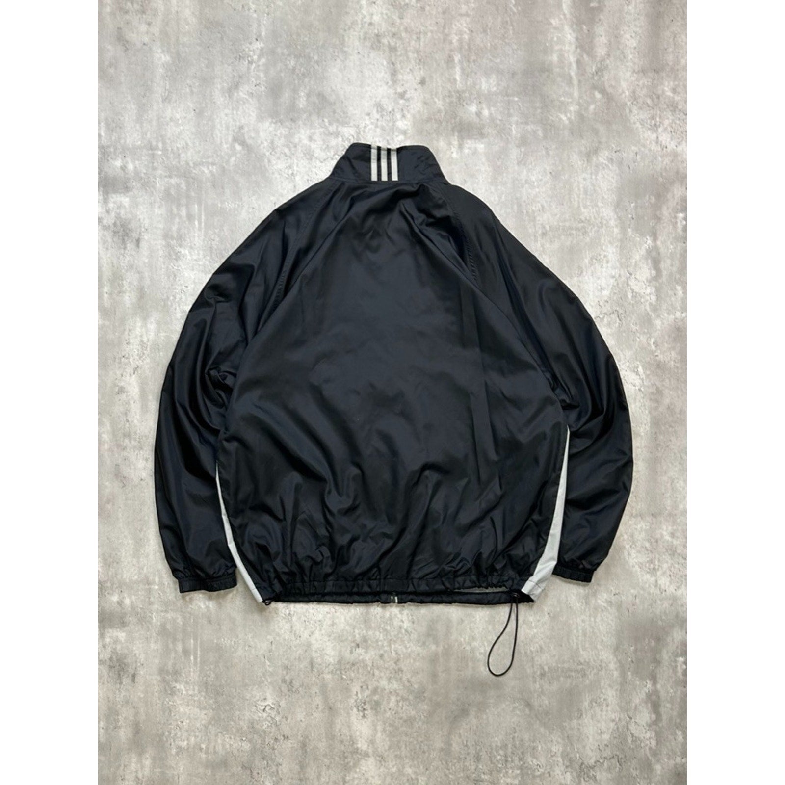 Vintage Adidas Embroidered Logo Nylon Full Zip Windbreaker Jacket Size XL