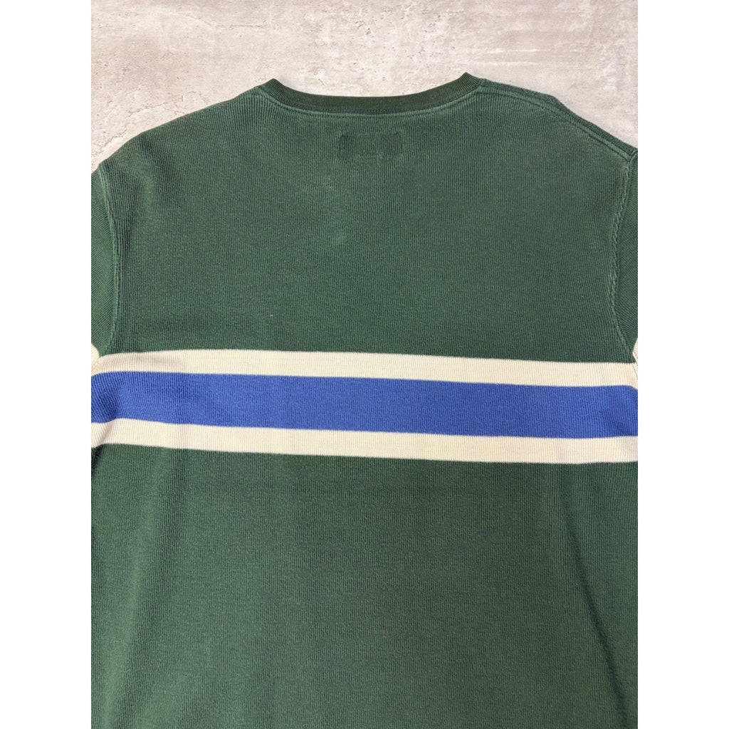 Vintage American Eagle Outfitters Striped V-Neck Knit Sweater Size Small