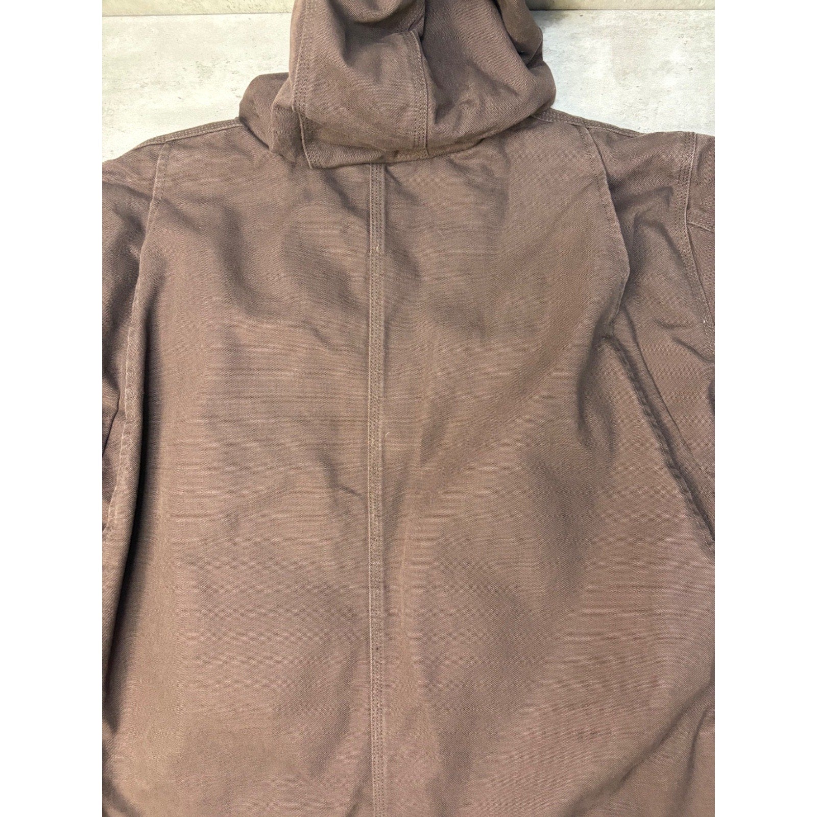 Carhartt Relaxed Fit Fleece Lined Hooded Chore Style Workwear Jacket Size XL