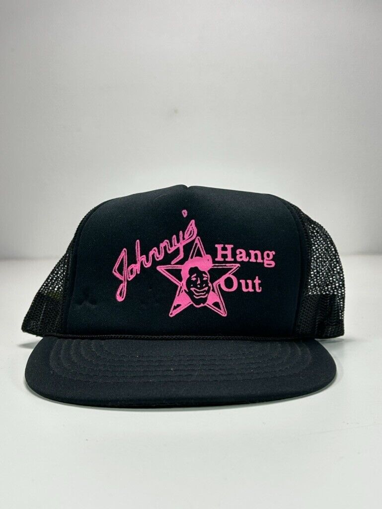 Vintage Johnny's Hangout Graphic Trucker Mesh Snapback Hat OSFA