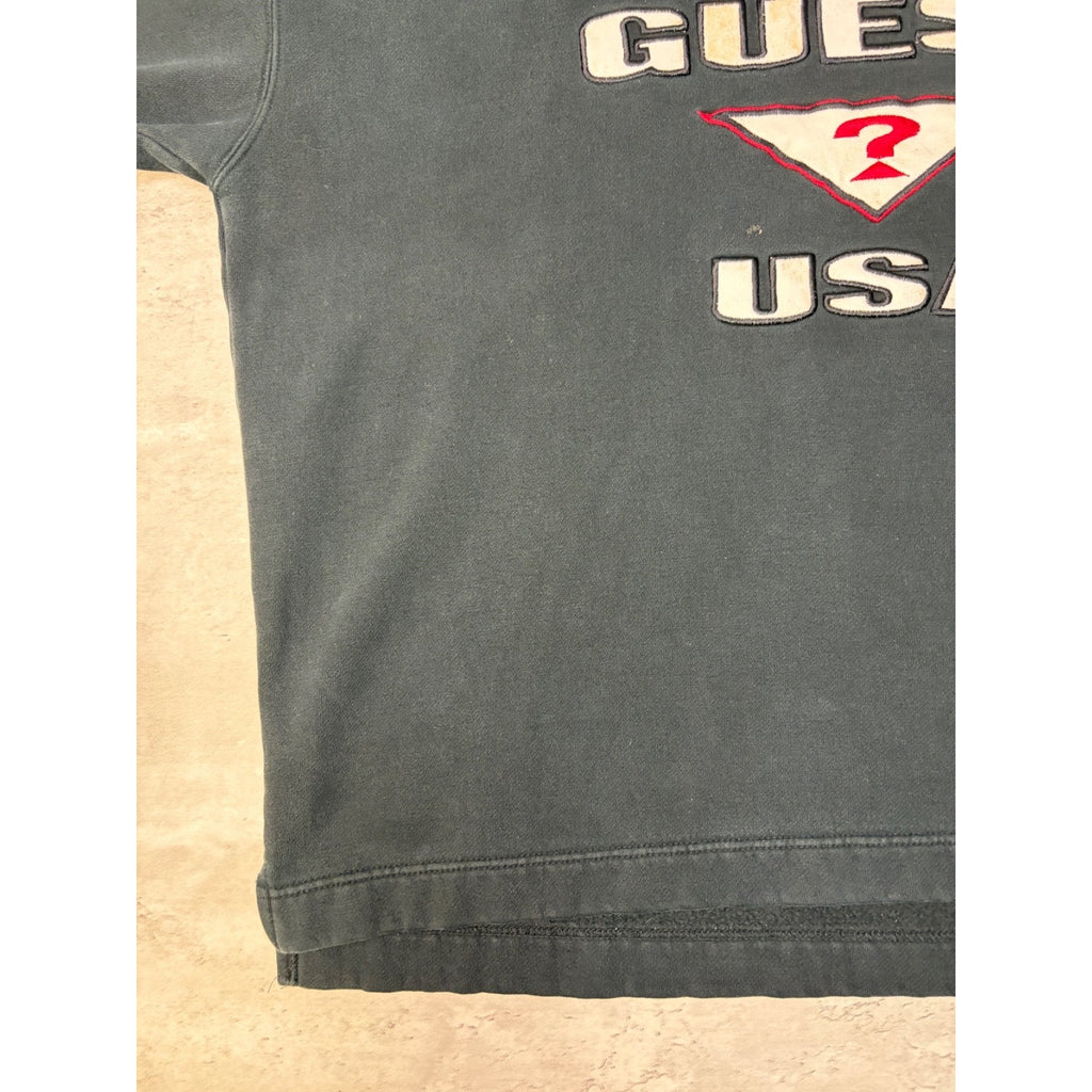 Vintage 90s Guess USA Embroidered Logo Spellout Sweatshirt Size XL