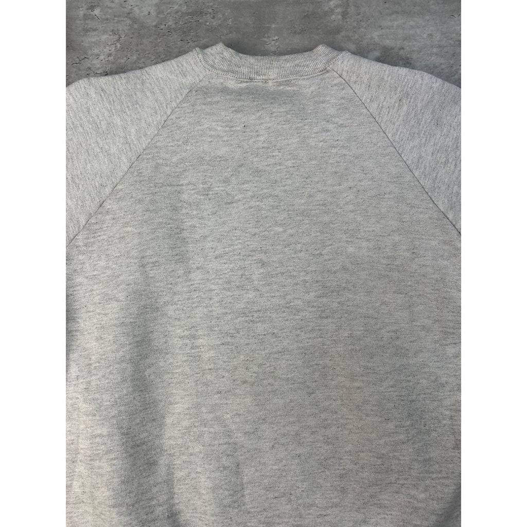 Vintage 90s Grey Wolf Animal Graphic Nature Crewneck Sweatshirt Size Large