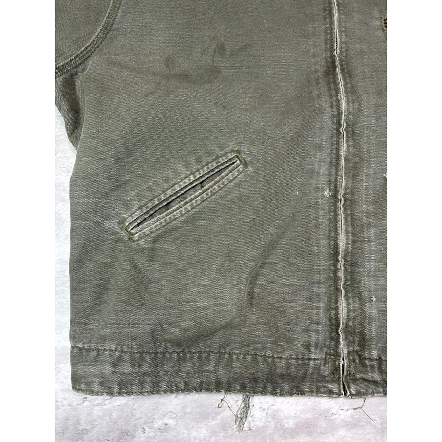 Vintage 90s Carhartt Blanket Lined Canvas Workwear Detroit Jacket Size XL J76MOS