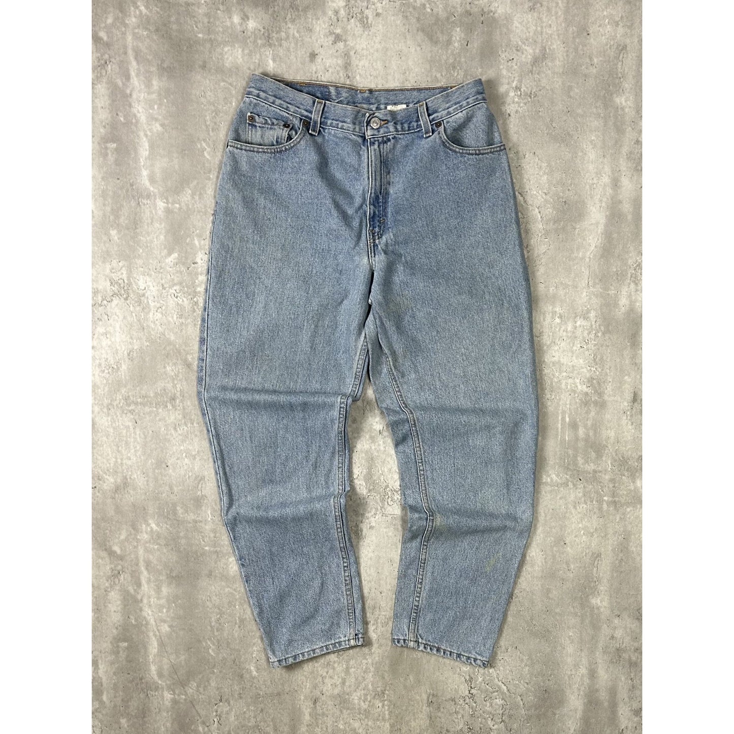 Vintage 90s Women's Levis 550 Red Tab Light Wash Denim Pants Size 31 Blue