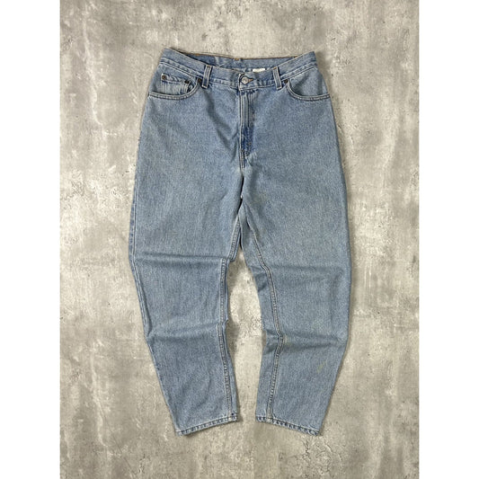 Vintage 90s Women's Levis 550 Red Tab Light Wash Denim Pants Size 31 Blue