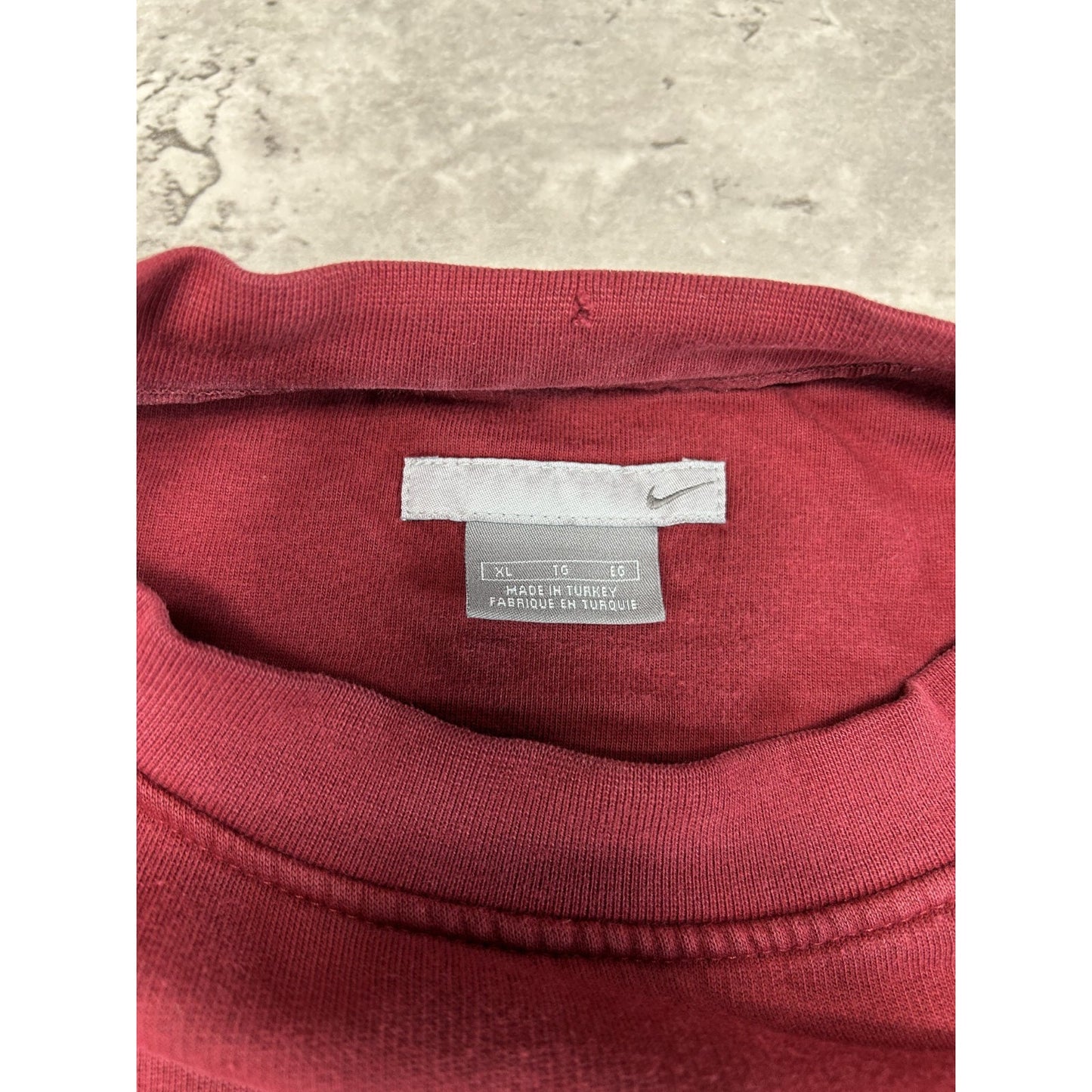 Vintage 2000s Nike Embroidered Mini Swoosh Crewneck Sweatshirt Size XL Maroon
