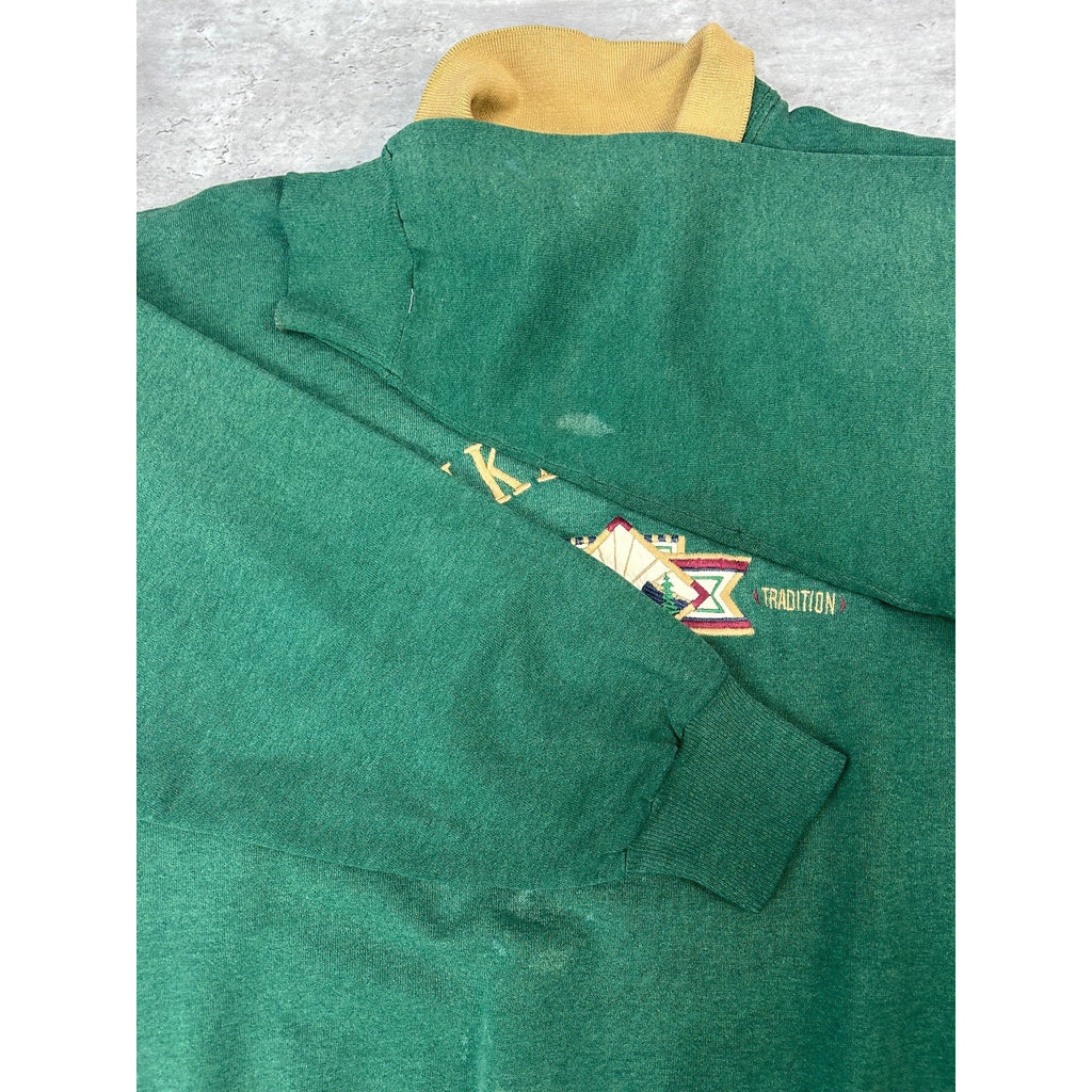 Vintage 90s Pikes Peak Embroidered Destination Collared Sweatshirt Size Large