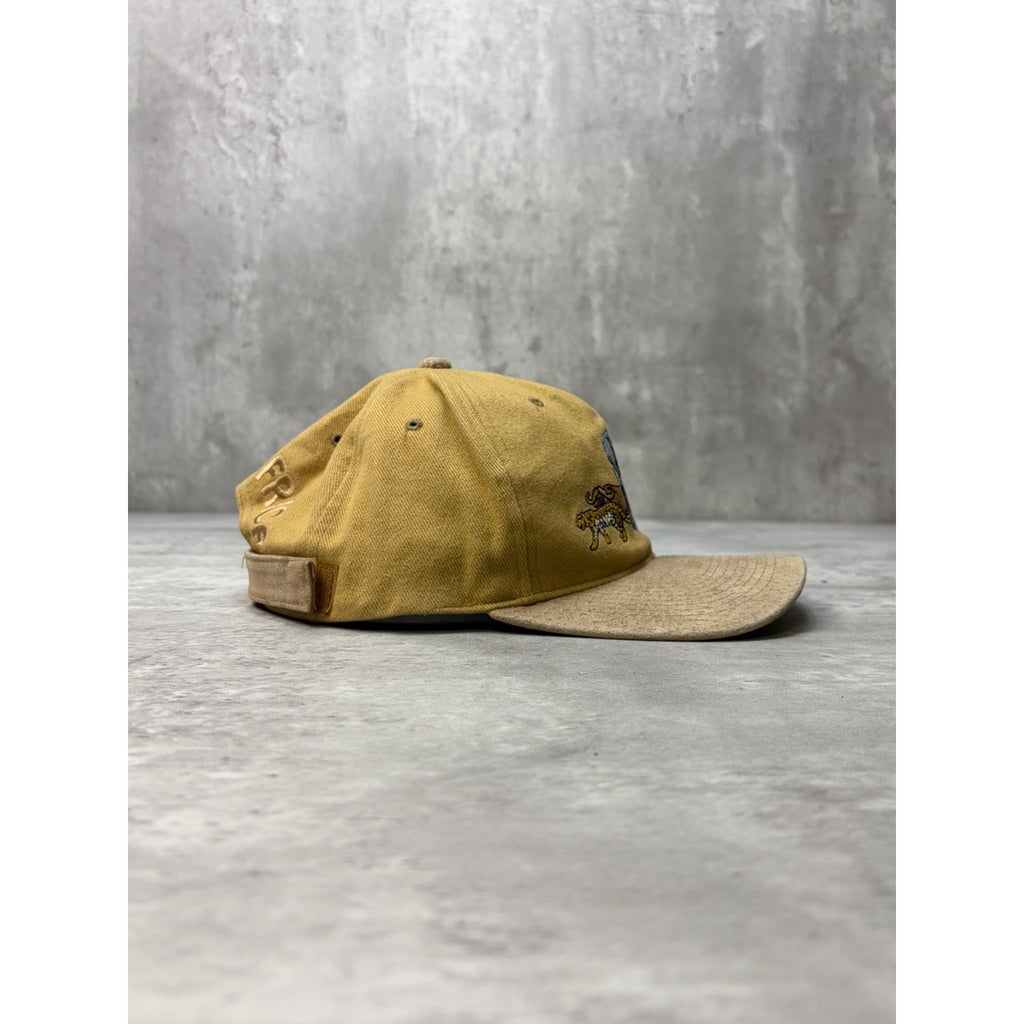 Vintage Safari Animal Out Of Africa Embroidered Strapback Hat OSFA