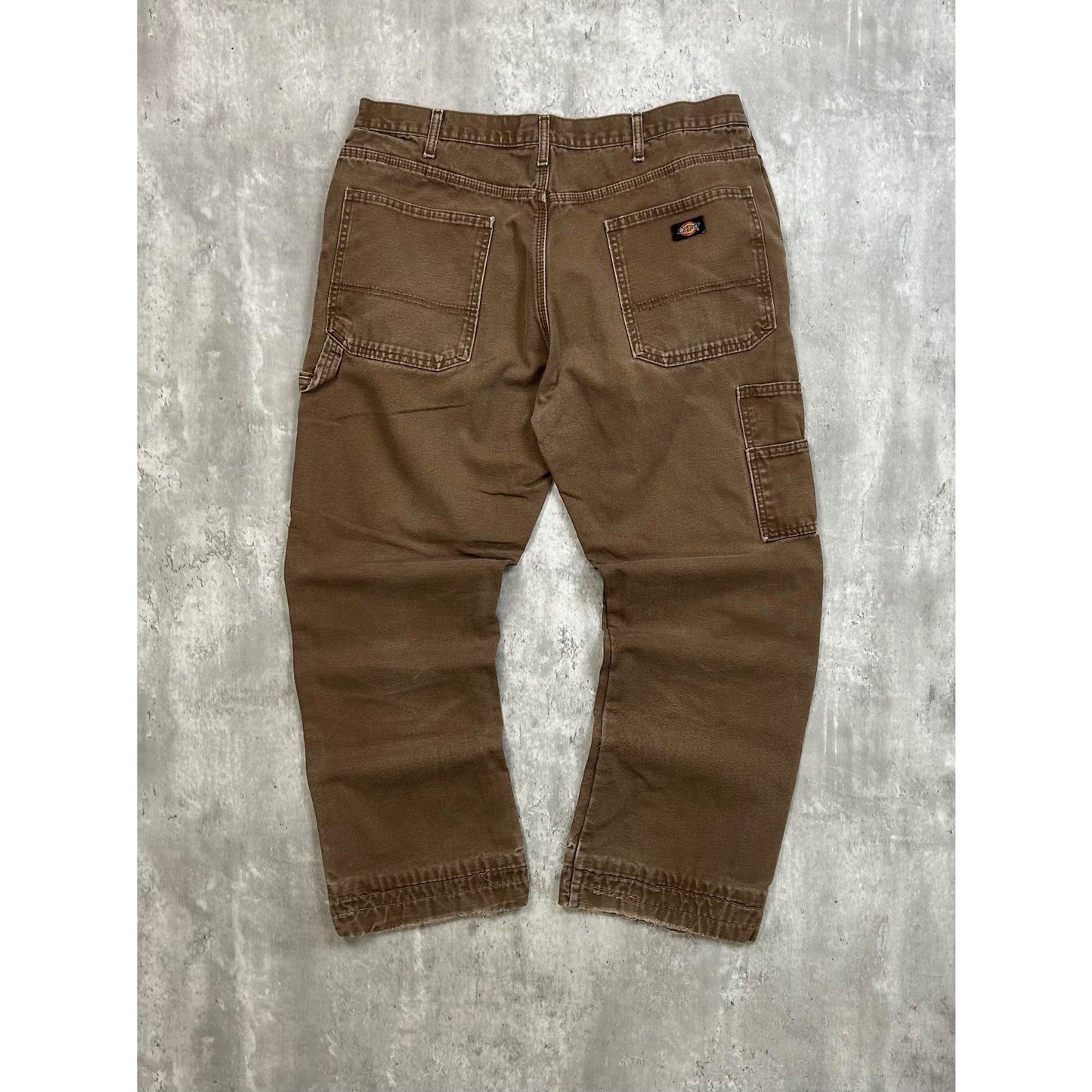 Dickies Canvas Workwear Carpenter Pants Size 37 Brown