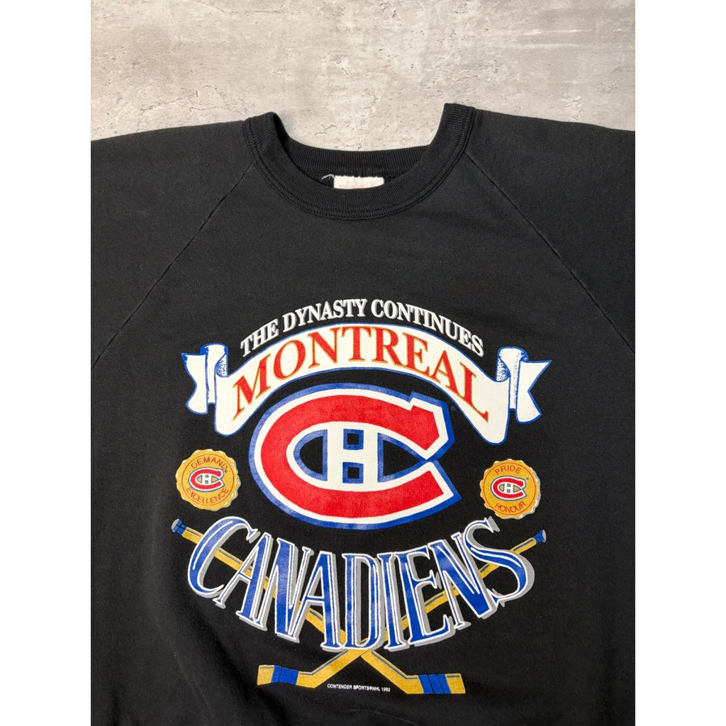 Vintage 1993 Montreal Canadiens NHL The Dynasty Continues Sweatshirt Size Large