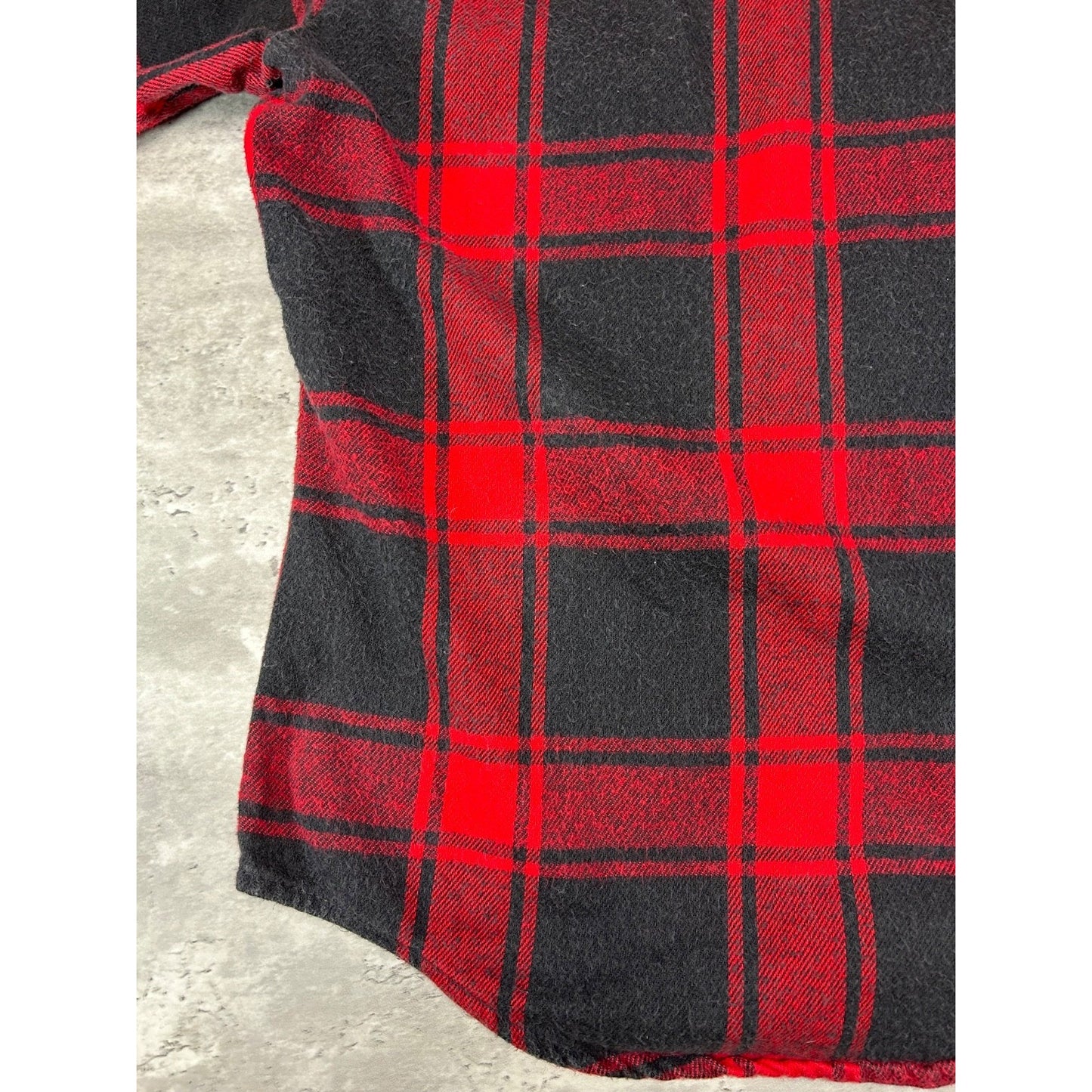 Vintage 90s Redhead Plaid Long Sleeve Double Pocket Button Up Shirt Size Large